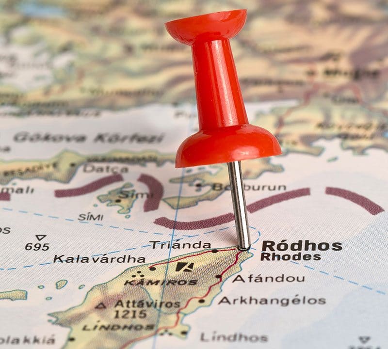 Rhodes Island on Map
