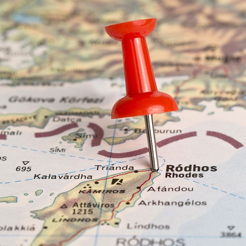 Rhodes Island on Map