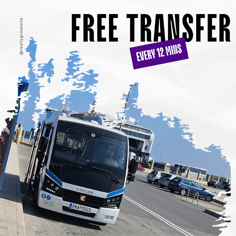free transfer 1 Review: Hustle Free parking in Rhodes Town with free Transfer from Acandia Free Parking