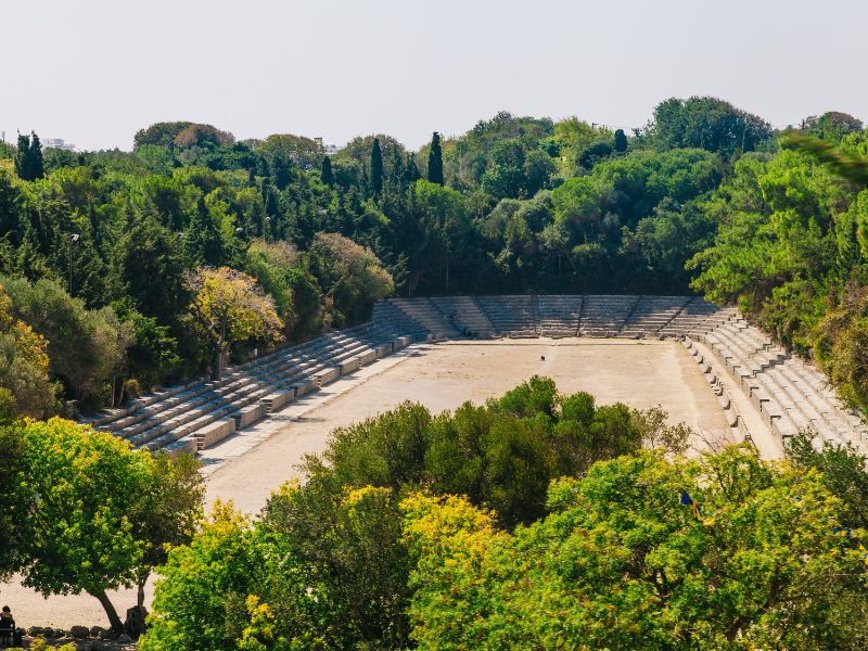 The Ancient Stadium of Rhodes: Arena of the Halieia Games 7 ancient stadium of Rhodes