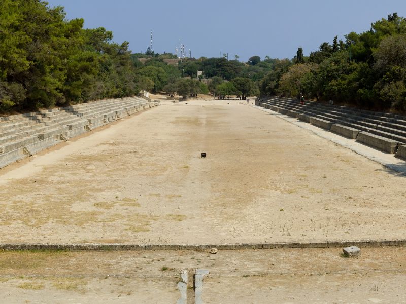 The Ancient Stadium of Rhodes: Arena of the Halieia Games 8 ancient stadium of Rhodes